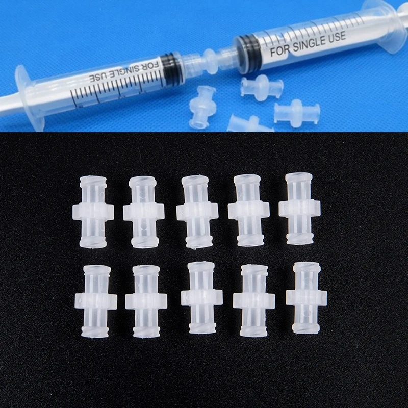 Female Luer Double Female Luer Connector Plastic Pp Conversion Straight-Through Emulsification Syringe Connection Threaded Medicine Mixing