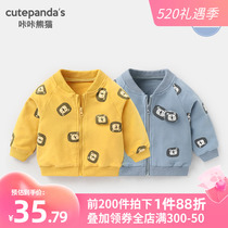 Children Spring Autumn Baseball Suit Jacket Spring Dress Baby Clothes Boy Boy Boy Baby Blouse Spring And Tide Click panda