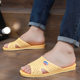 Dad sandals for men in summer wear nostalgic retro flat heel soft sole breathable indoor bathing drag plastic one-shot