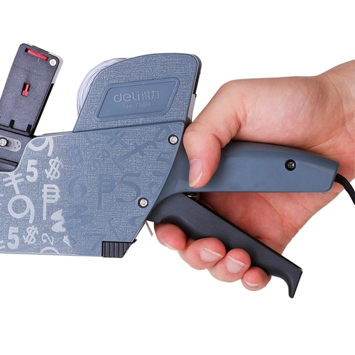 Deli 7504 Одиночный ценовой машинный компьютер супермаркет ценой ценовой машины Руководство для машины малая цена полностью автоматическая ручная марка