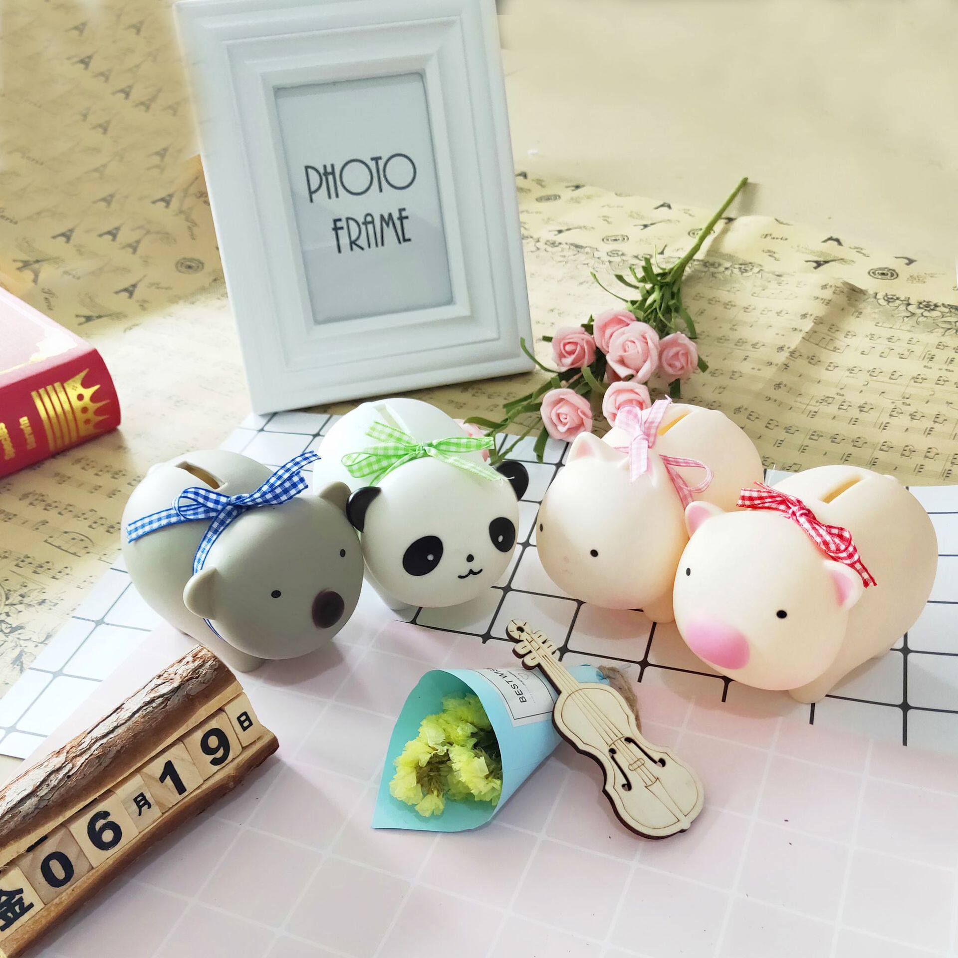 Cute Children Deposit Boxes Cartoon Piggy Piggy Piggy Piggy Paparazzi home Desktop hem Shake Creative Gifts
