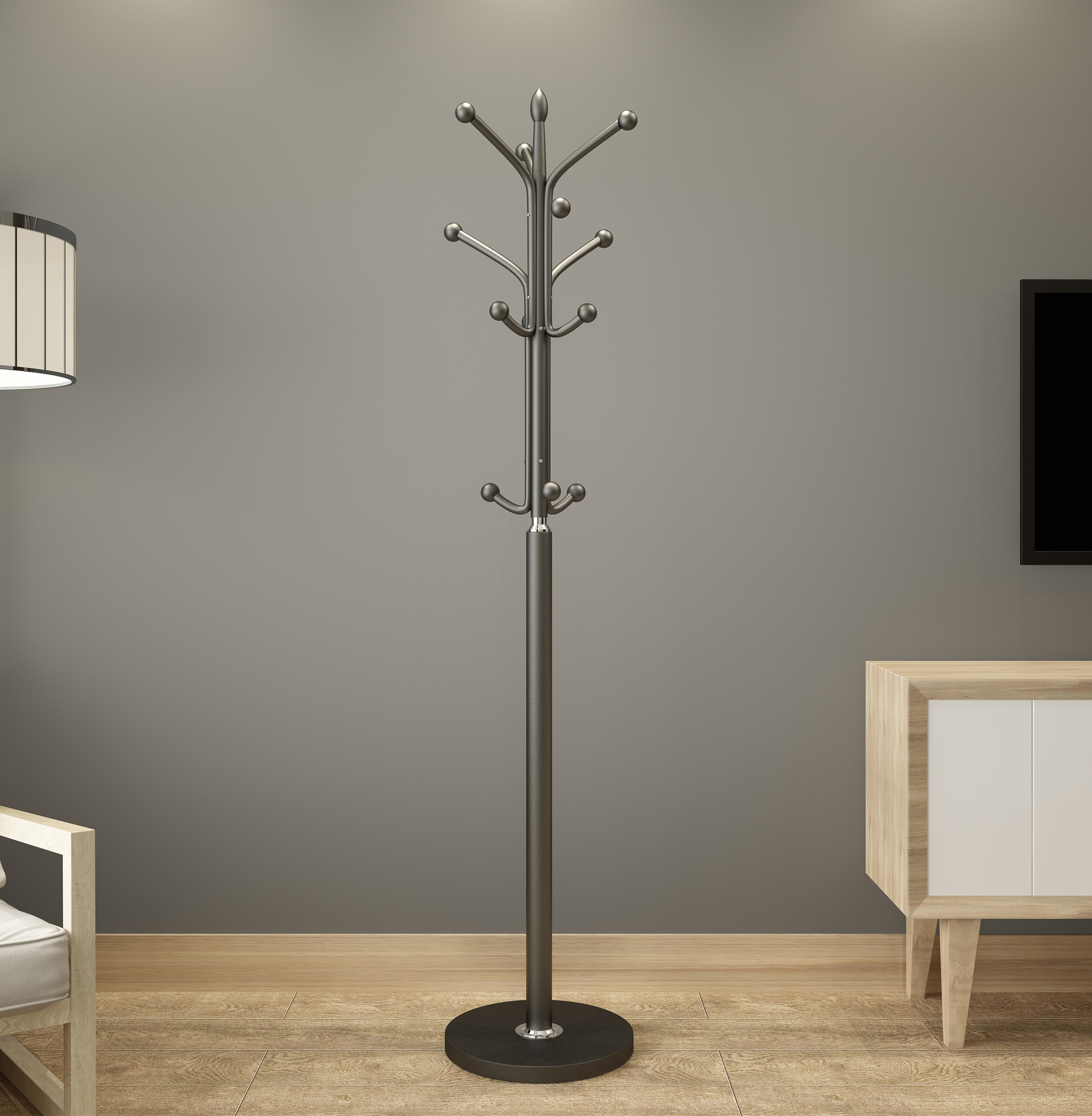 Clothes hanger office marble rack storage floor-to-floor display rack clothes hanging iron coat rack floor-to-floor