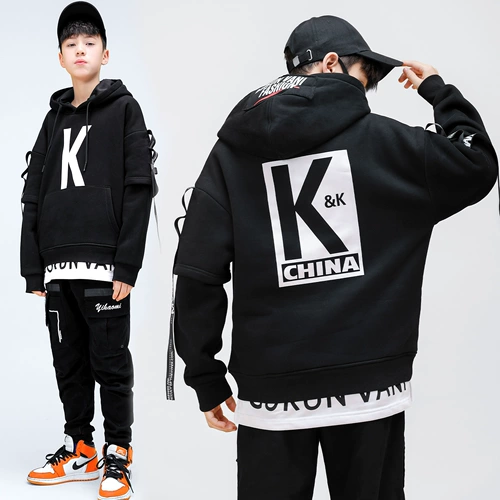 Детская утепленная толстовка с капюшоном с капюшоном для мальчиков, пуховик, коллекция 2021, в западном стиле, подходит для подростков, в корейском стиле