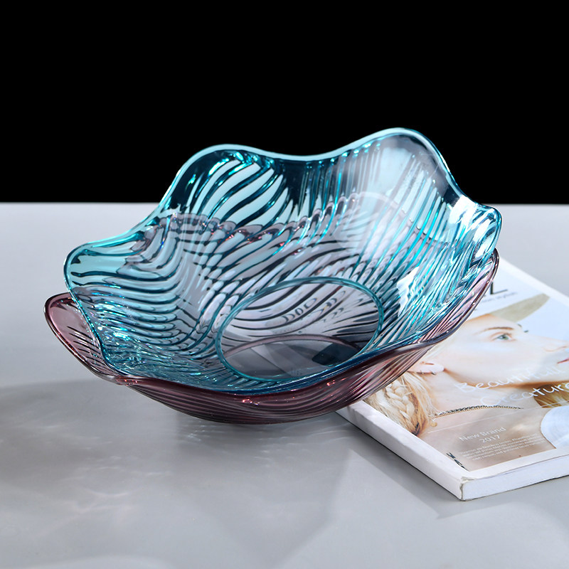 Yi Dian large living room dining room coffee table Household simple cloud fruit plate Fruit basin Dried fruit snack basin Candy plate