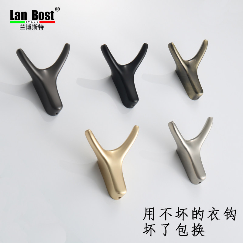 Home gold nordic clothes hook wall hanging shoe cabinet clothes hat hook entrance wall wardrobe hook hook clothes hook single