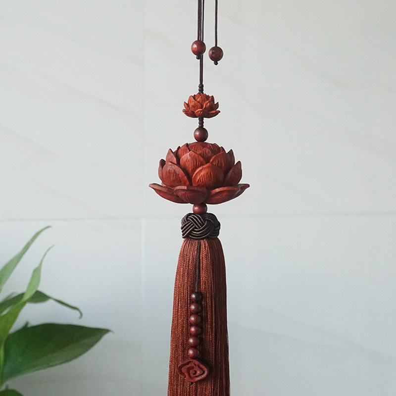 Leaf Purple Lotus Car Hanging High-grade Protective Mirror Hanging Creative Pending for Men and Women Car Accessories