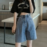 Летняя джинсовая юбка, шорты, дизайнерские штаны, высокая талия, тренд сезона, свободный прямой крой