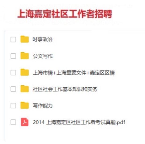2021上海市嘉定区社区工作者招聘考试社区知识综合能力测验题库真题真题真题
