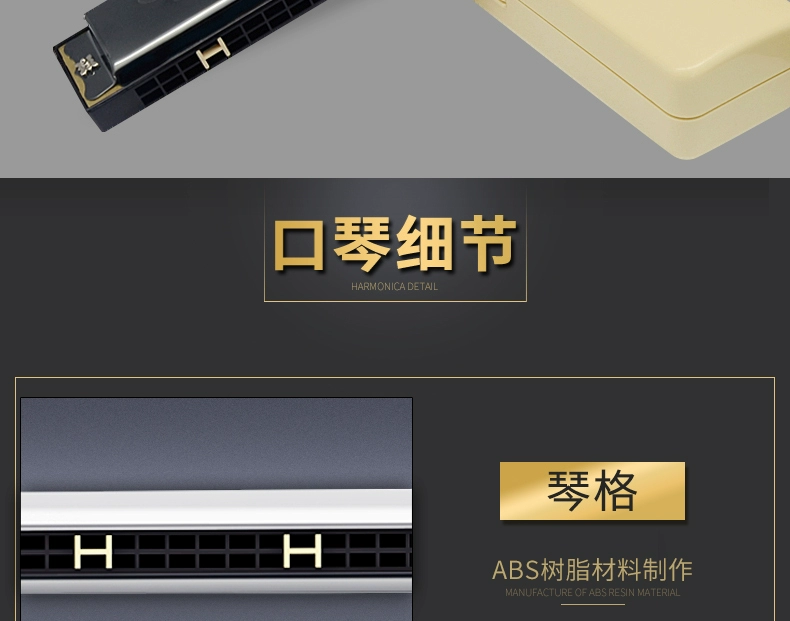 Chimei Harmonica Người mới bắt đầu Người lớn Học sinh Đa âm 24 lỗ C-Giới thiệu Đàn ông và phụ nữ chơi nhạc cụ piano có giai điệu - Nhạc cụ phương Tây giutar