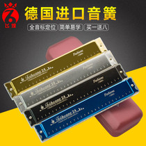 German imported Feihuang harmonica 24-hole Polyphonic C tune primary students Children adult entrance accent professional performance grade