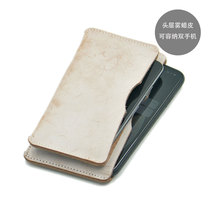 Apple iPhone Xs Max 6 5 inch dual-machine protective cover leather inner bag S10 top layer cow leather case for Huawei P40 Pro mobile phone bag