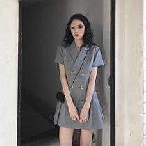 Fat Mm Summer Dress Big Code Womens Dress Code Belly slim Lions dress minus age Fat younger sister Ocean Gas Covered Plexum Skirt