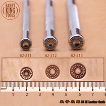 62-211-212-213 Double-row flower center with large outside and small inside American Barry gold leather carving printing tool