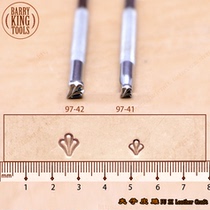 97-41 42 Bursting three-petal geometric pattern Barry Gold handmade leather carving printing tool imported from the United States