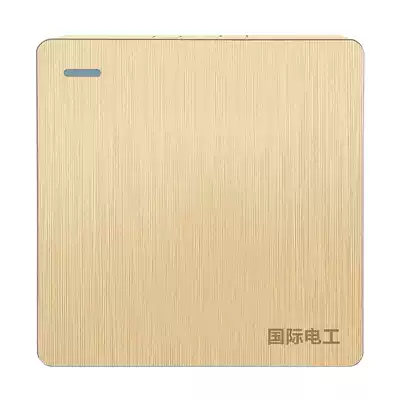 International electrician gold socket wall switch power socket panel one-open single single control switch socket open installation