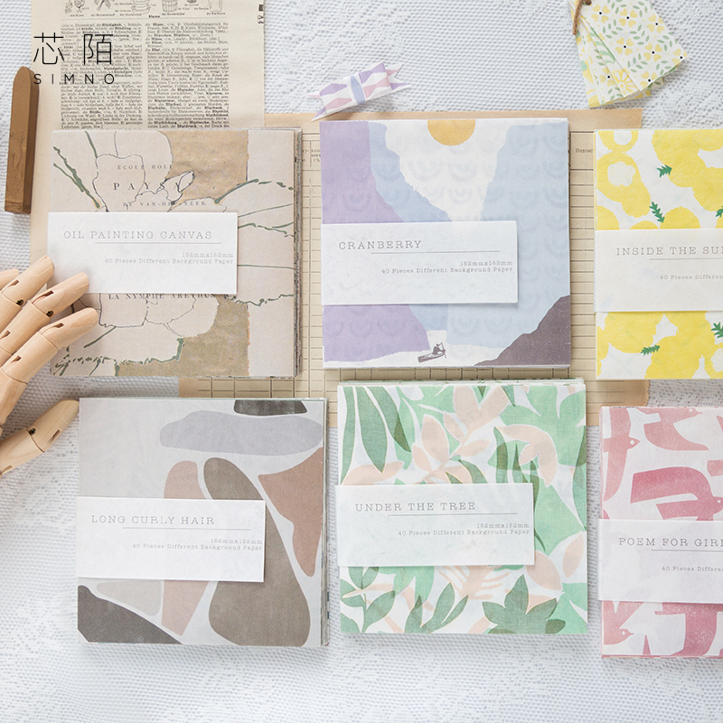 Core Strangterra Paper Hand Ledger Material Paper Ins Wind Mark paper Waterproof Convenience Stick stickers Decorative Small Pattern Background Paper Retro web Red sticker Cute Teenage handbooks This tool kit big gift bag