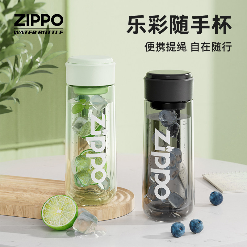 чашка для воды большой емкости zippo, высококачественный пластик, современная минималистичная портативная чашка для студентов, женская летняя чашка для воды, мужская Изображение 1