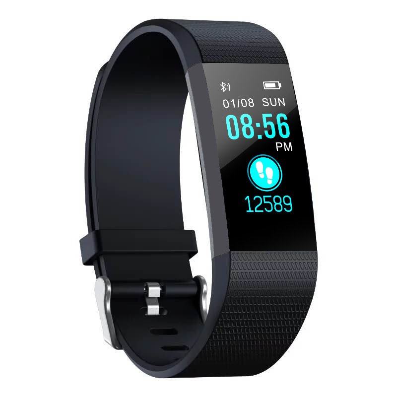 Smart bracelet 115plus color screen sports bracelet Record heart rate blood pressure Sleep health Waterproof Bluetooth bracelet