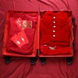 Бордовый чемодан для невесты, 24 дюймов