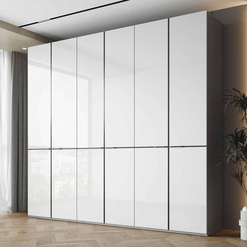 Light luxury wardrobe household room locker four or six modern minimal small household combination cabinet