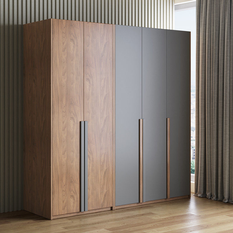 Modern minimalist wardrobe home bedroom combination large wardrobe rental room economical two-door three-door finished small wardrobe