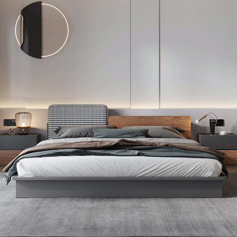 Nordic minimalist side open box bed 1 8 m main sleeper storage containing floor bed 1 5 suspended tatami bed solid wood