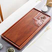 Whole rosewood solid wood tea tray Large office household Kung Fu tea tea set Simple log tea table drainage tea sea