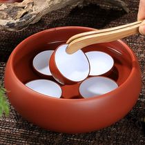 Purple sand tea washing accessories tea ceremony Cup washing washing tea bowl water glass large pen washing ashtray six gentlemen