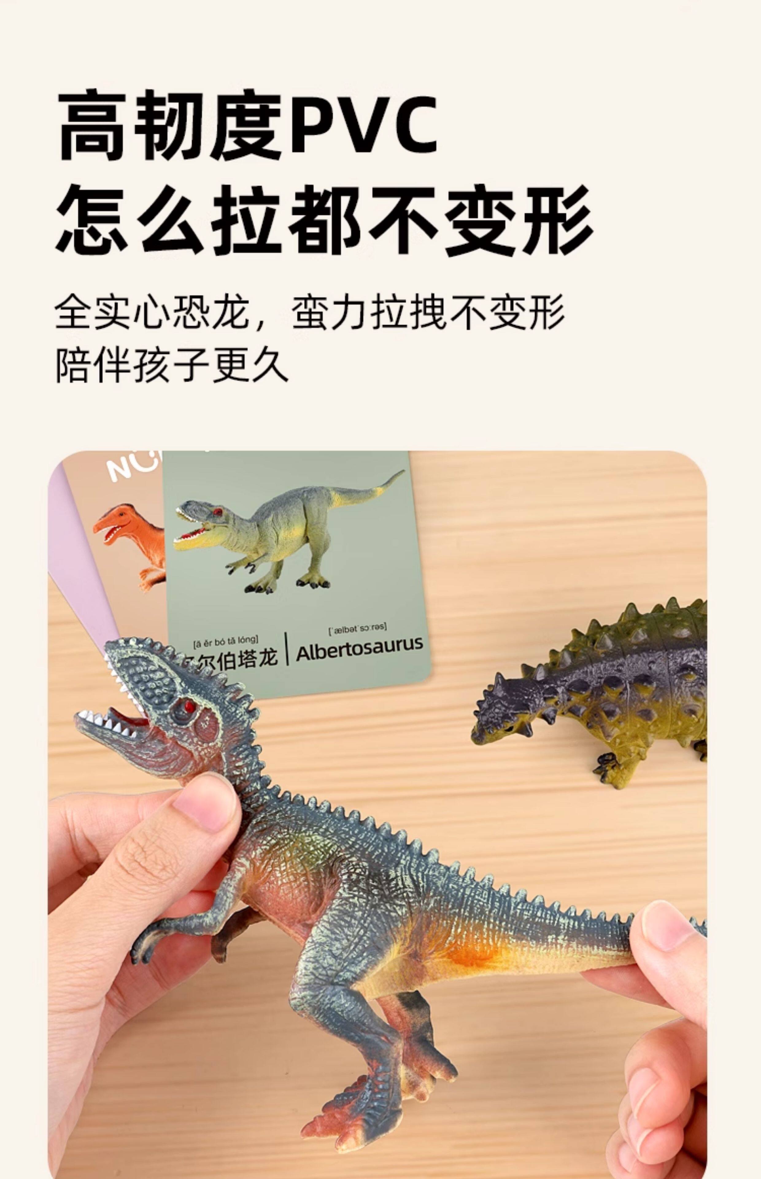 Игрушки-животные 澳梦星儿童认知恐龙玩具仿真霸王迅猛龙模型实心恐龙动物模型摆件 Aomosin