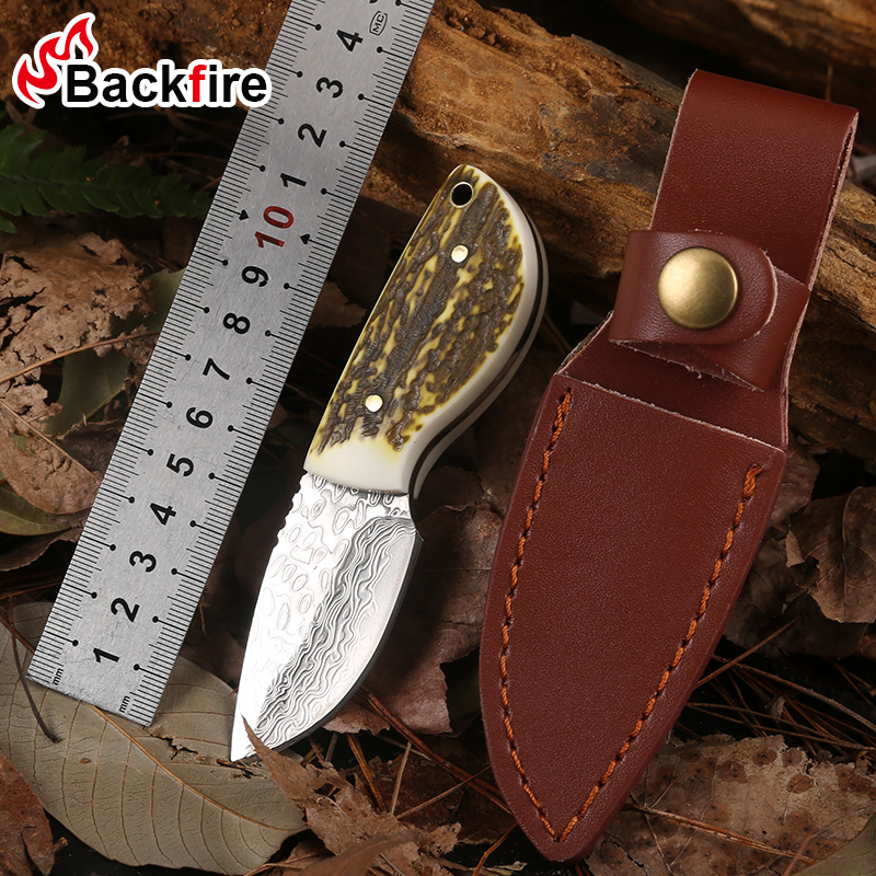 Wilderness Damascus Steel Camping Knife Handcrafted with small knife sharpened with knife in the wild to ask for a small knife to prevent