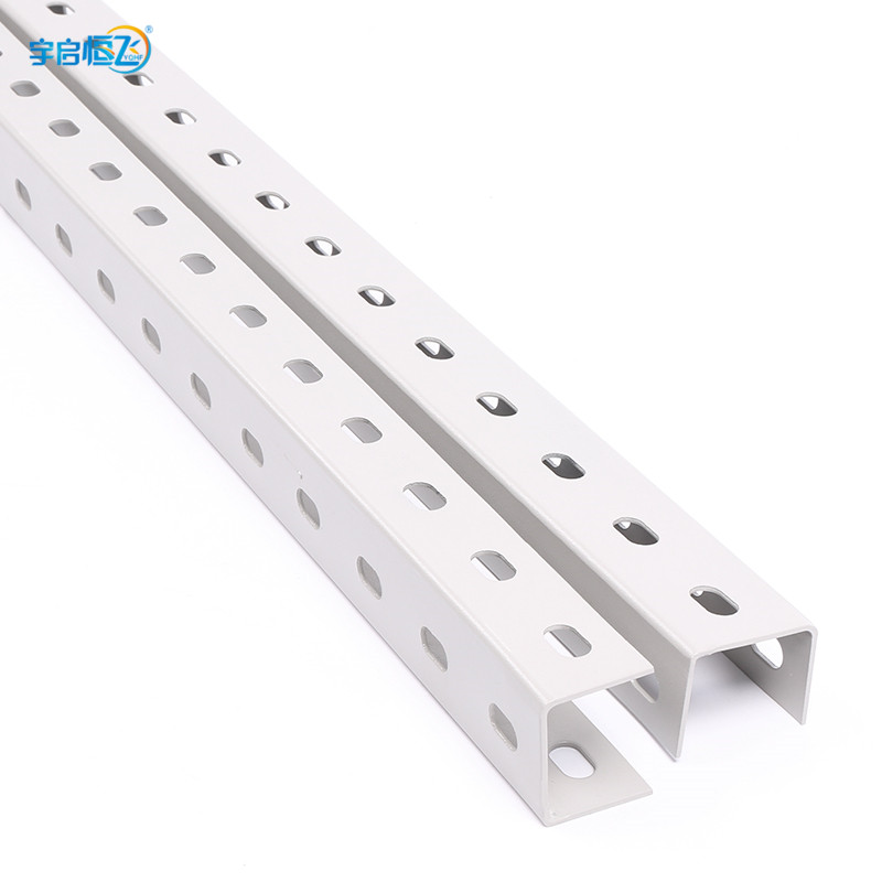 YQHF Yu Enlighheng Fly Spray Plastic Porous U Steel Routing Rack Main Beam Single Gen U Steel 32 * 40 * 32 * 2 0m Communication Machine Room Integrated Wiring Strong Weak Electric Open Bridge Cable Climb