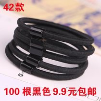 z2019 Korean version of Girls black pop Hairband high bullet head rope headband rubber band hair rope Hairband simple hair rope