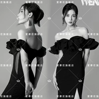 Длинная юбка, открытые плечи