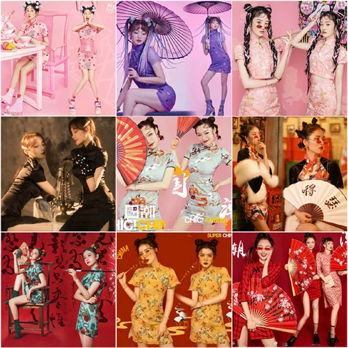 Новая фотостудия, фото в стиле ретро, Чонсам, тематическая одежда для фотосъемки, новогодняя персонализированная художественная фотография, ежегодная вечеринка, одежда для выступлений на сцене