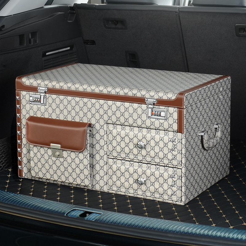 Car containing trunk containing box on-board finishing password tailbox supplies multifunction drawer clutter box