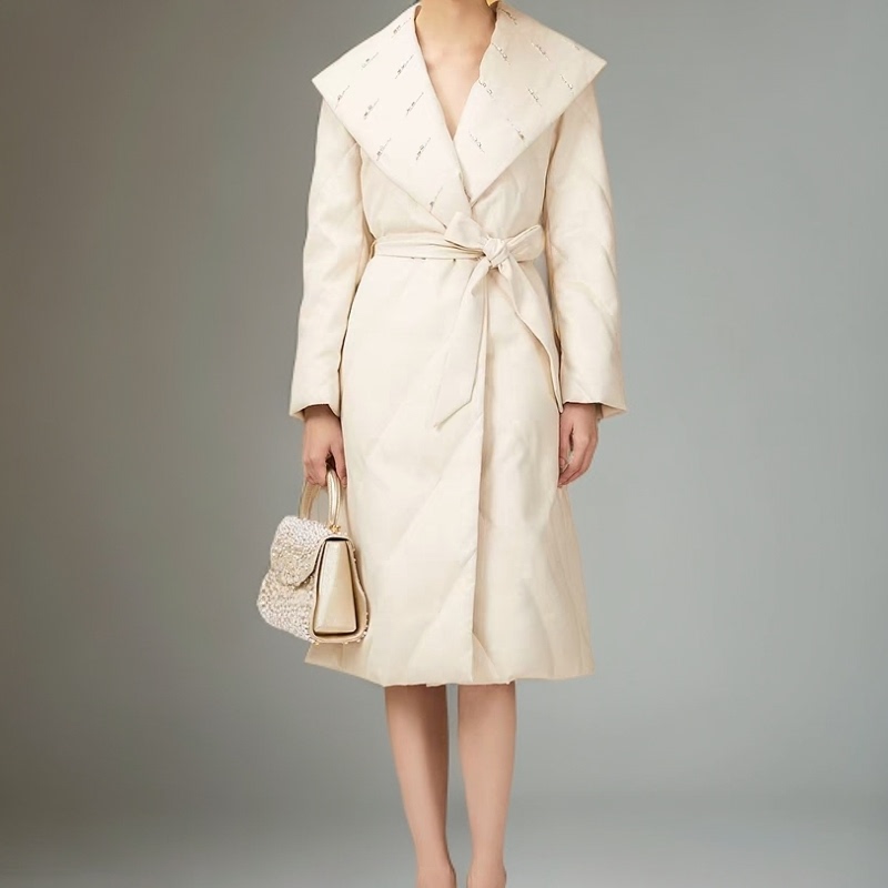 [Alxa Ostrich down] 2025 Winter New Style Silk + Camel down Songhuajiang White Goose down Jacket Wt0107