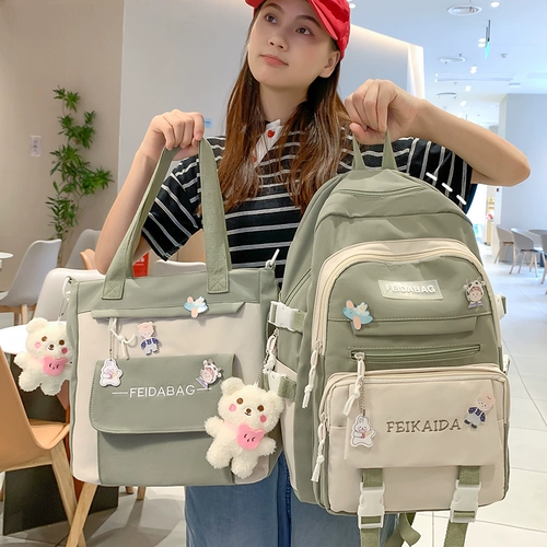Свежий ранец, высококачественная сумка через плечо, милый вместительный и большой рюкзак, для средней школы