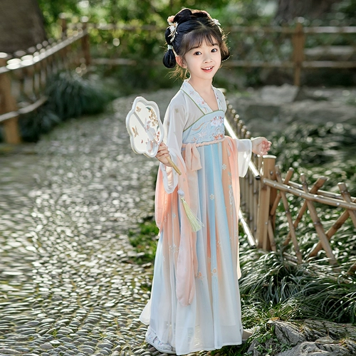 Осеннее детское ханьфу, весеннее платье, китайский стиль