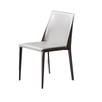 Leather chair modern simple desk chair makeup chair Nordic chair back chair saddle chair saddle chair light luxury dining chair home stool
