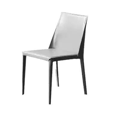 Leather chair modern simple desk chair makeup chair Nordic chair back chair saddle chair saddle chair light luxury dining chair home stool