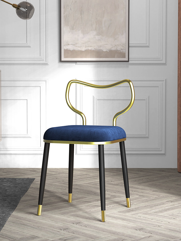 Original Nordic light luxury makeup stool Modern simple bedroom makeup chair Net red ins backrest makeup table chair