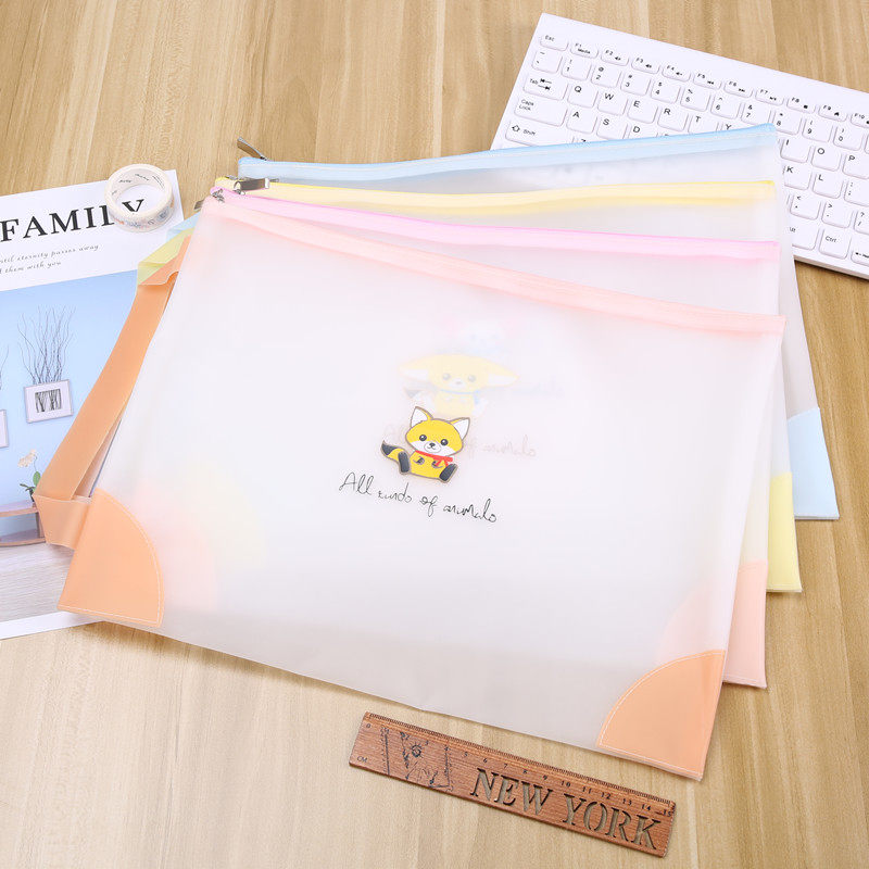 9th grade A4 zipper bag Document bag File bag Case bag Junior high school students test papers boys and girls Primary school students homework bag Storage bag Subject bag Waterproof silicone information bag English textbook bag