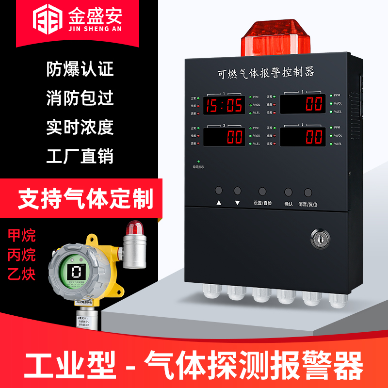 Industrial combustible gas alarm detector explosion-proof gas liquefied gas paint room methane concentration detector