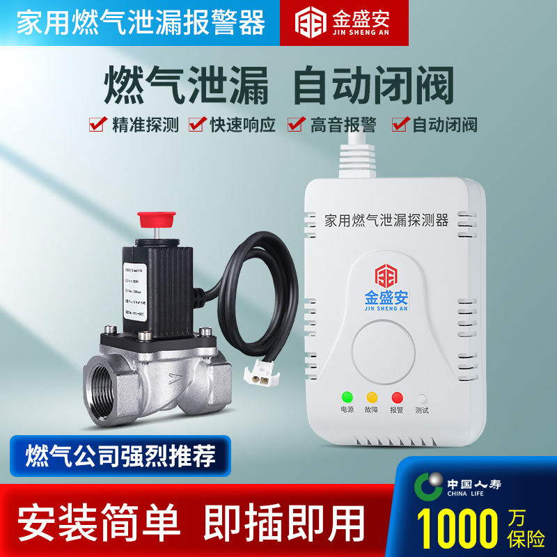 Gas alarm Household solenoid shut-off valve kitchen natural gas liquefied gas gas leakage gas automatic outage