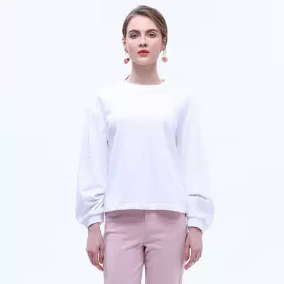 NOME women's thick T-shirt T-shirt lazy wind long-sleeved pullover loose all-match short top