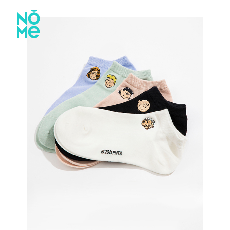 NOME Nomi 2PEANUTS-Snoopy family series embroidered socks breathable sports cute socks women