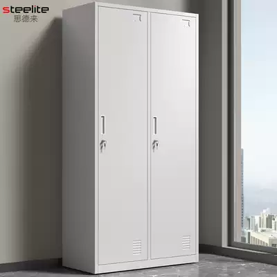 Two door locker staff dormitory storage cabinet with lock tin cabinet gym bathroom swimming pool multi-door change wardrobe