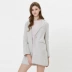 Áo khoác dạ nữ mùa hè mới của UGIZ phiên bản Hàn Quốc màu rắn thời trang giản dị Áo khoác gió OL nữ UBHA580A - Trench Coat