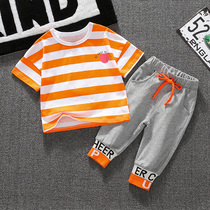Boys summer suit 2020 new handsome little boy summer tide clothes Children Baby summer short sleeve two-piece set