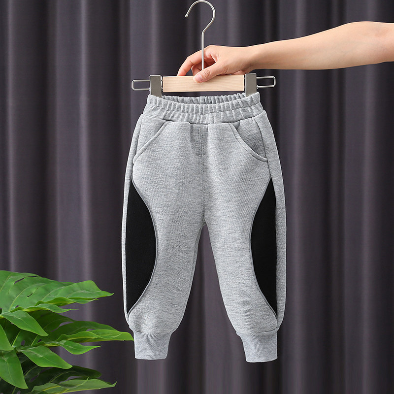 Boy Pants Autumn Winter 2021 New Children Sports Pants Winter Plus Suede Baby Casual Pants Spring Autumn Little Boy Tide